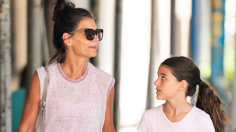 Katie Holmes and Suri Cruise walk together in NYC