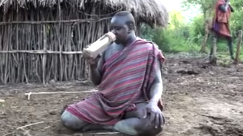 Attractive Bodi tribesman in Kael celebration