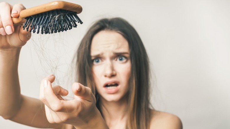 hair falling out brush