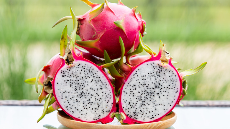 dragon fruit on plate