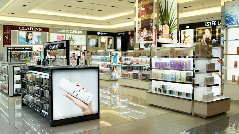 Beauty section of department store