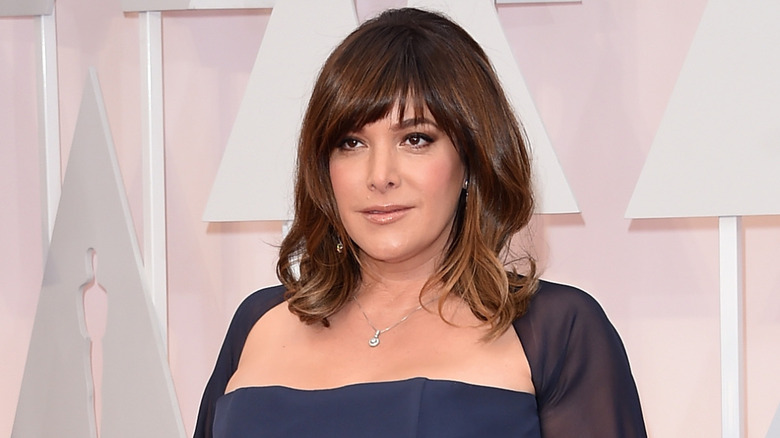 Danielle Brisebois posing at the Oscars