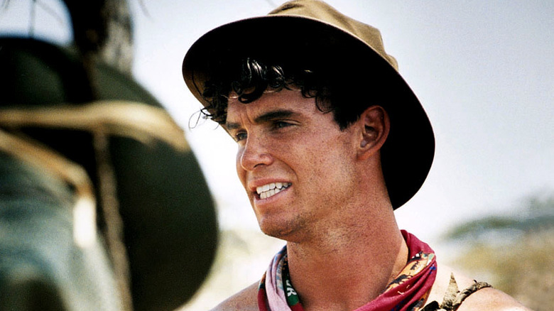 Silas Gaither wearing a hat while competing on Survivor