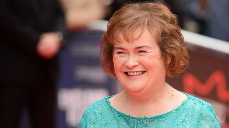 Susan Boyle smiling