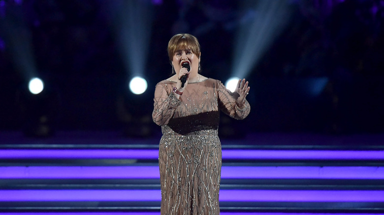 Susan Boyle singing onstage