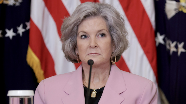 Susie Wiles looking serious