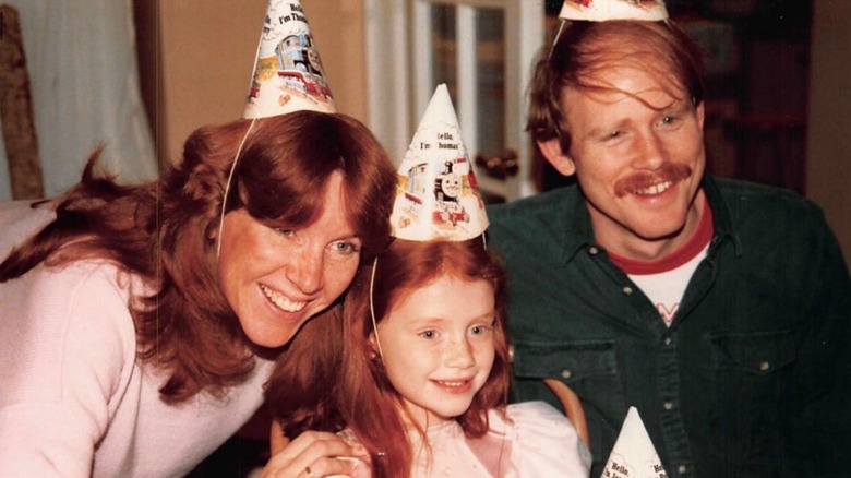 Cheryl, Bryce, and Ron Howard celebrate Bryce's birthday