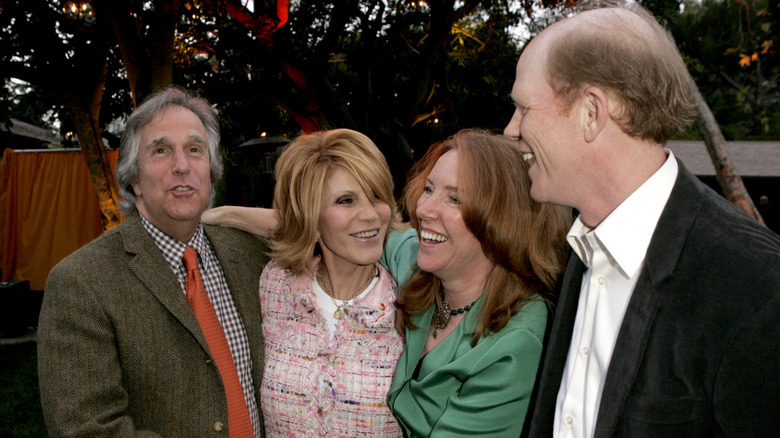 Henry Winkler, Stacey Winkler, Cheryl Howard Crew and Ron Howard