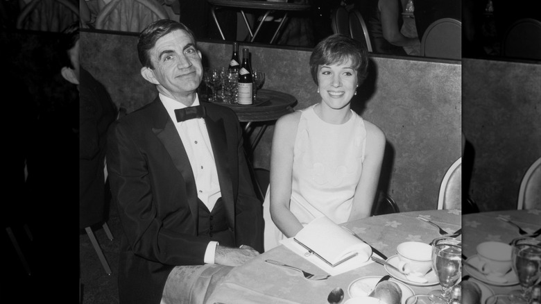 Blake Edwards and Julie Andrews in a 1967 photo at an awards table
