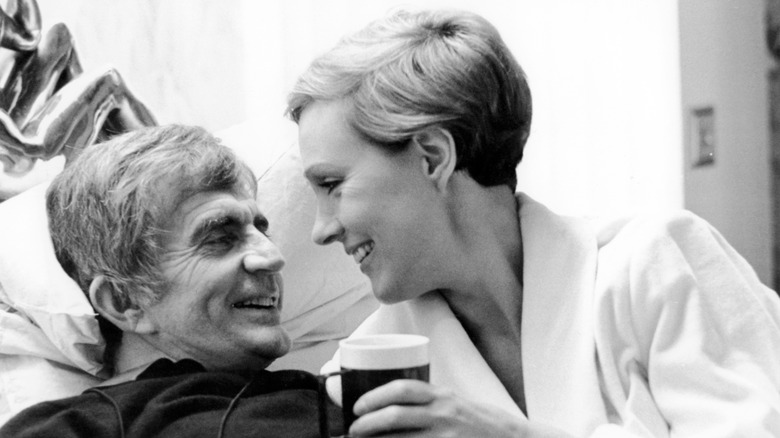 Julie Andrews and husband Blake Edwards smiling and looking at each other