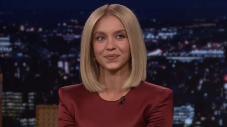 Sydney Sweeney on "The Tonight Show with Jimmy Fallon" in December 2025