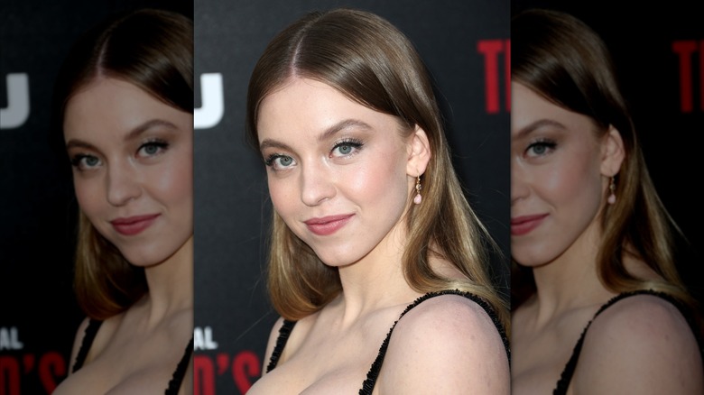 Sydney Sweeney hair down natural makeup