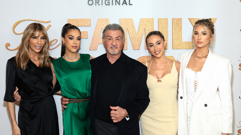The Stallone family smiling