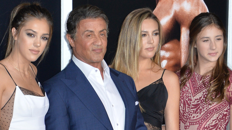 Sylvester Stallone and family