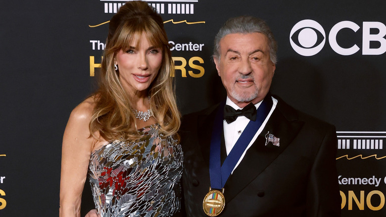 Jennifer Flavin and Sylvester Stallone at an event in 2025