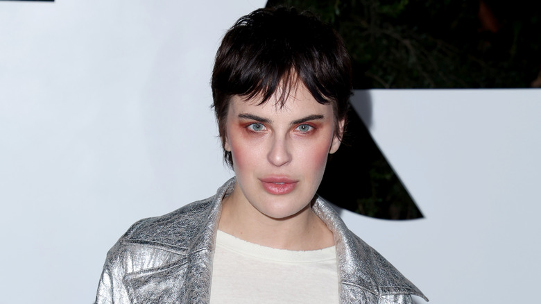 Tallulah Willis looking at camera