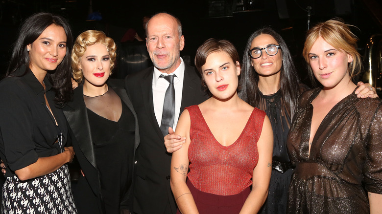 Emma Heming, Rumer Willis, Bruce Willis, Tallulah Willis, Demi Moore, Scout LaRue Willis