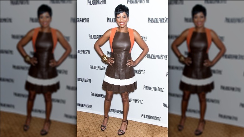 Tamron Hall in leather