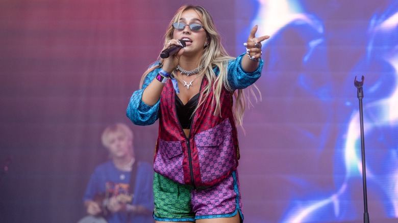 Tate McRae performing at Lollapalooza in 2021