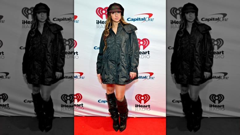 Tate McRae on the red carpet of Capital FM's Jingle Ball in 2024