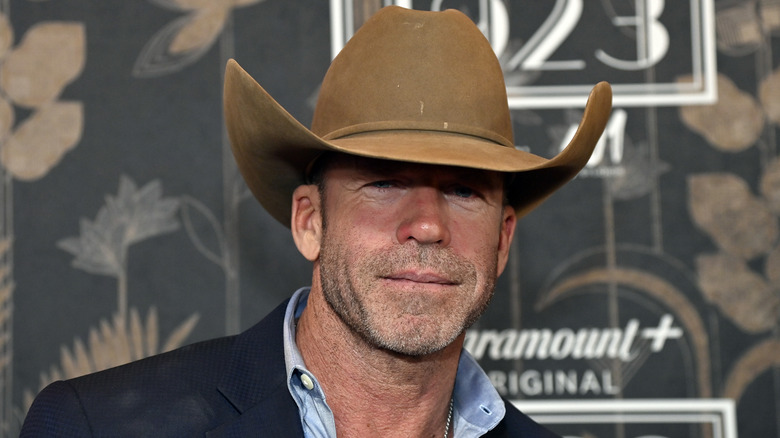 Taylor Sheridan attends the "1923" Las Vegas premiere screening the Encore Theater at Wynn Las Vegas on December 03, 2022 in Las Vegas, Nevada.