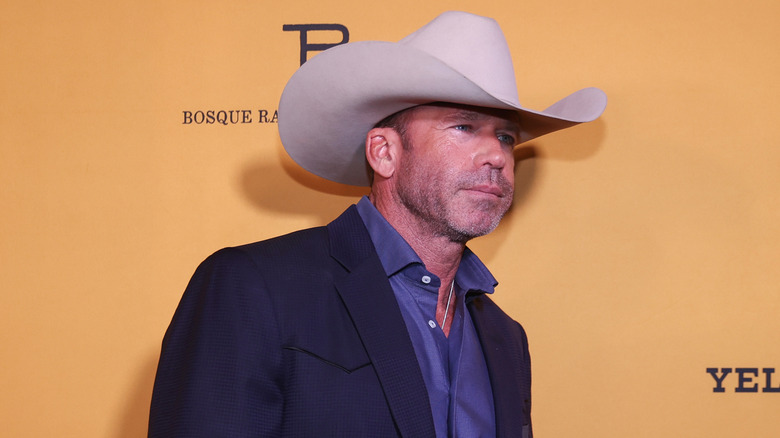 Taylor Sheridan attends the black carpet during "Yellowstone" Season 5 Fort Worth Premiere at Hotel Drover on November 13, 2022 in Fort Worth, Texas.