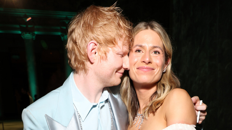 Ed Sheeran and Cherry Seaborn embracing