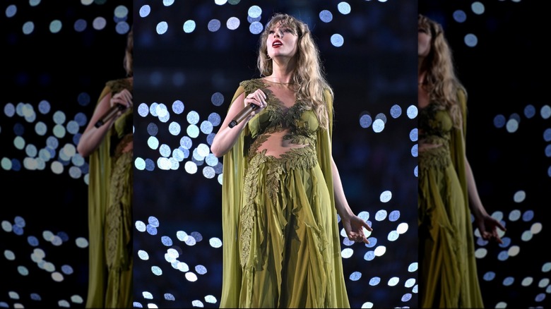 Taylor Swift with microphone