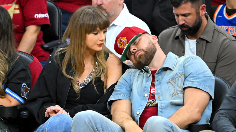 Taylor Swift and Travis Kelce at the NBA Eastern Conference Finals on May 23, 2026 in Cleveland