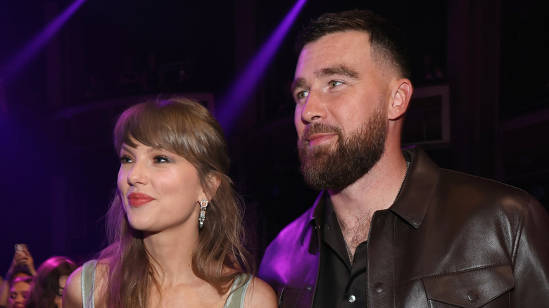 Taylor Swift and Travis Kelce at the iHeartRadio Music Awards