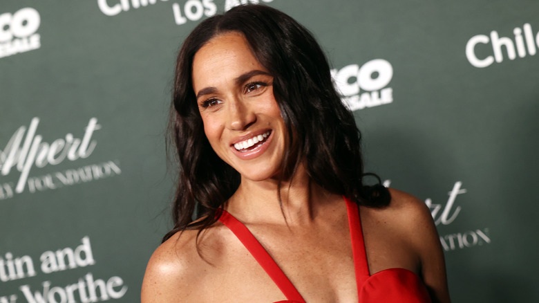 Meghan Markle smiles