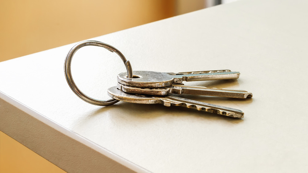 Keys on a counter 