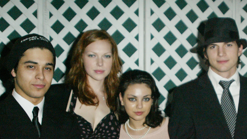 Wilmer Valderama, Laura Prepon, Mila Kunis, and Ashton Kutcher posing