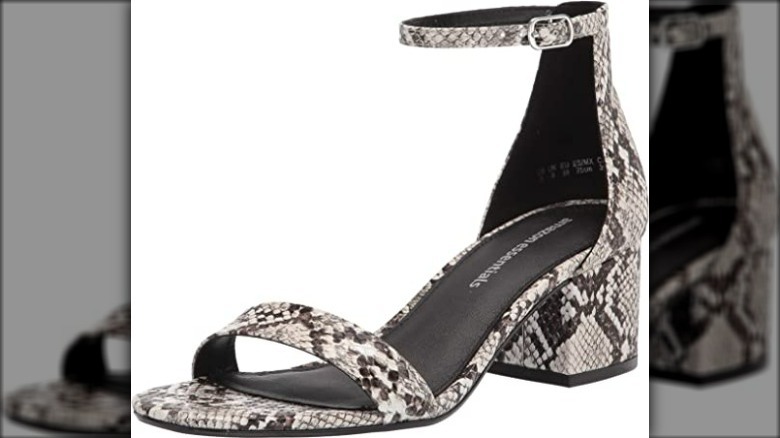 Amazon Essentials Women's Two-Strap Heeled Sandal