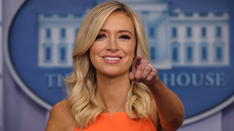 Kayleigh McEnany giving White House press briefing in 2020
