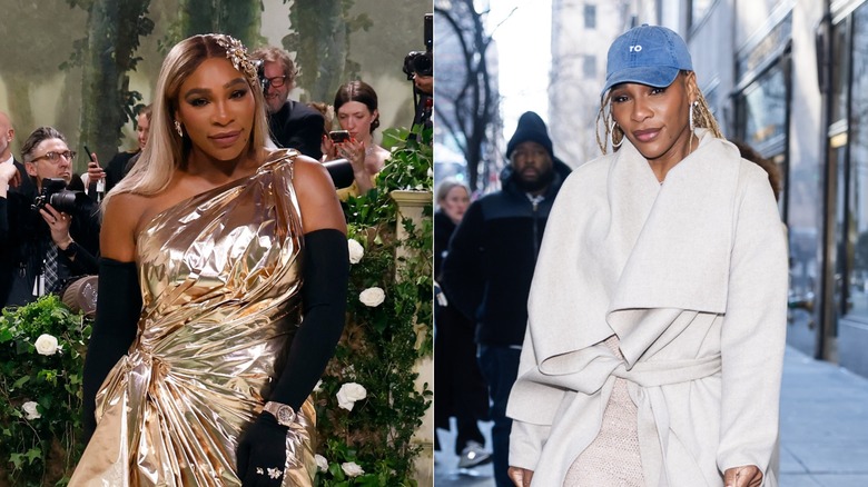 Split image of Serena Williams before and after GLP-1