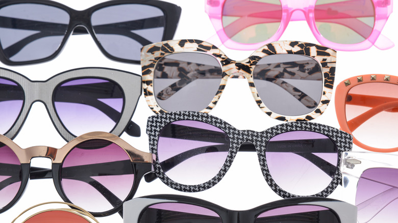 Brightly colored sunglasses