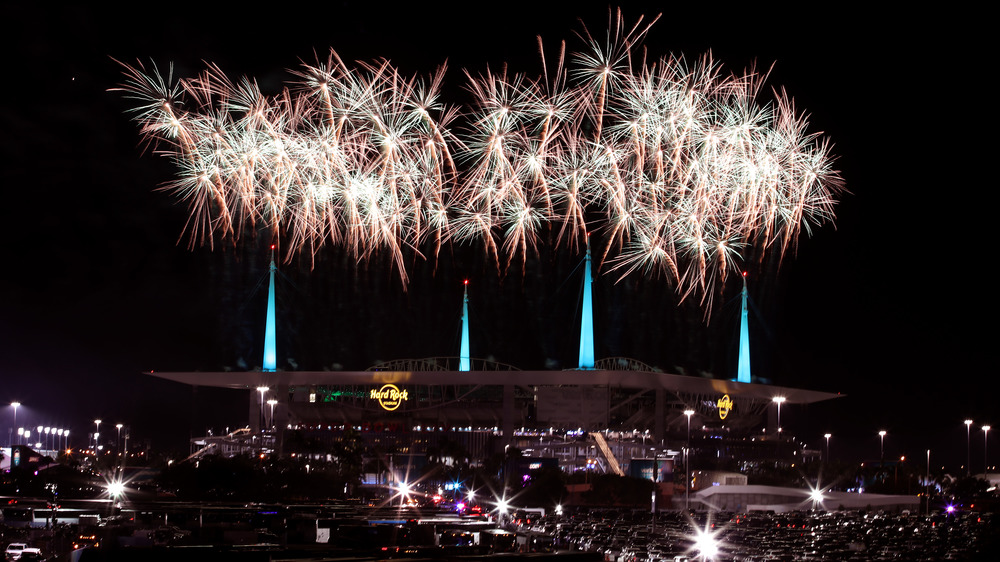 Super Bowl halftime fireworks