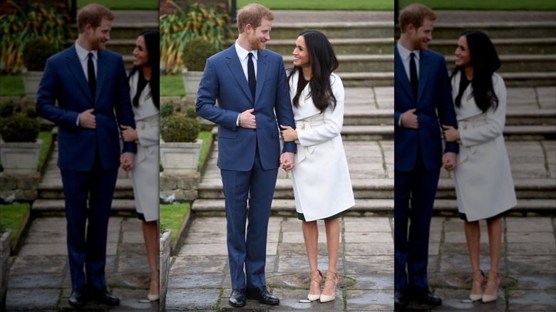Prince Harry and Meghan Markle during their engagement photo shoot