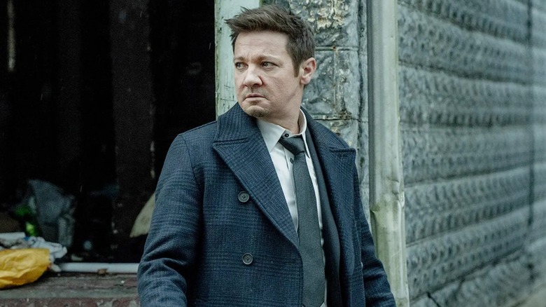 Jeremy Renner acting in the Paramount+ crime series 'Mayor of Kingstown'