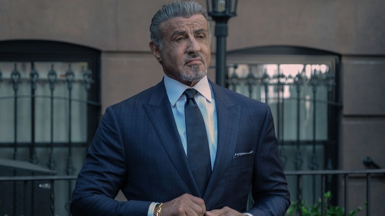 Sylvester Stallone acting in the Paramount+ crime drama series 'Tulsa King.'