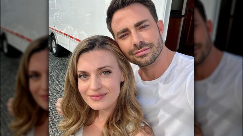 Jonathan Bennett and Brooke D'Orsay selfie