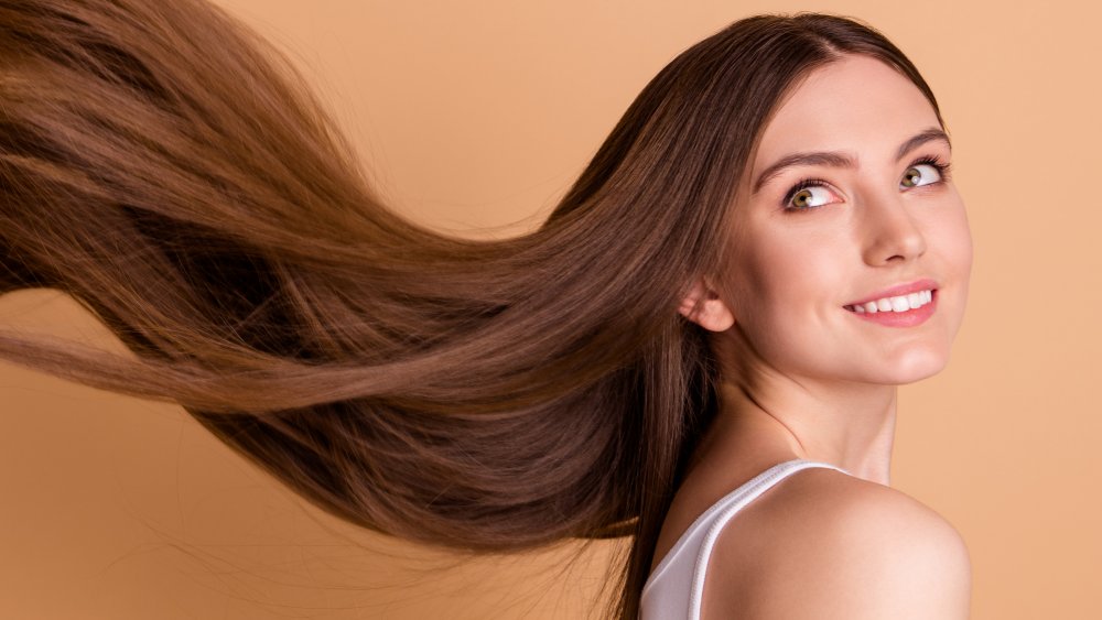 woman with long hair