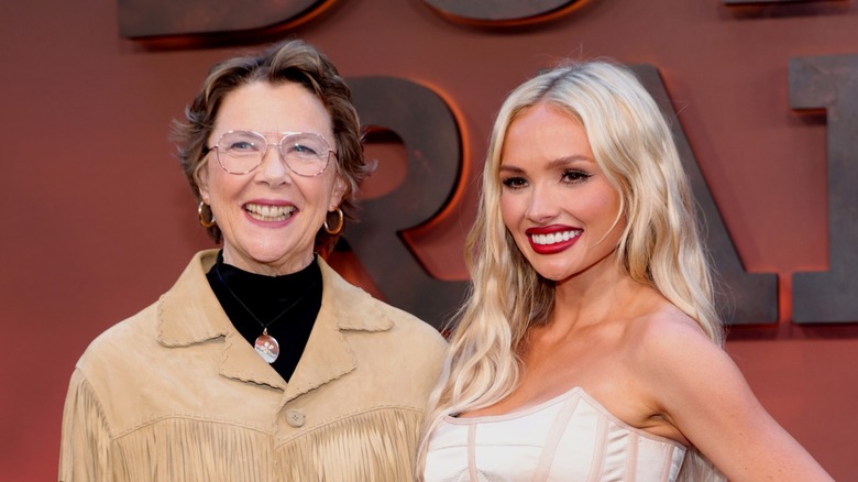 Natalie Alyn Lind and Annette Bening at the New York premiere of 
