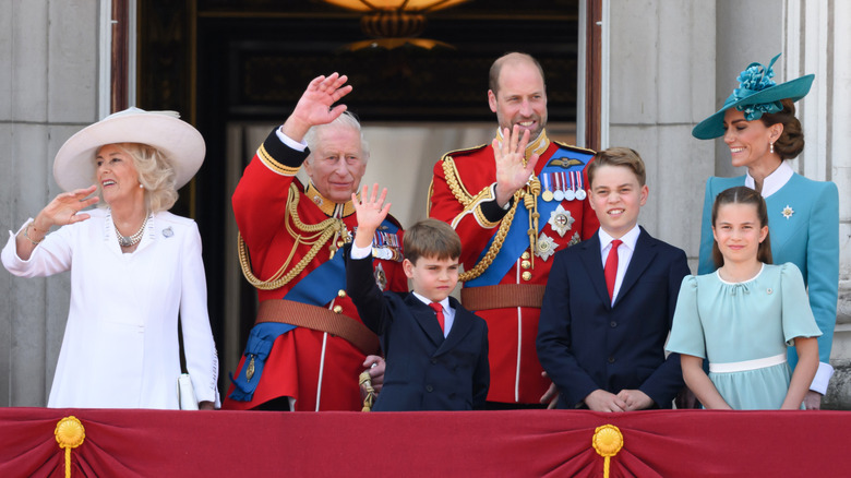 The royal family on the balcony at Trooping the Colour