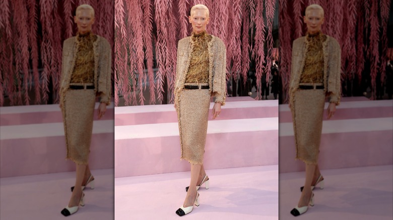 Tilda Swinton posing