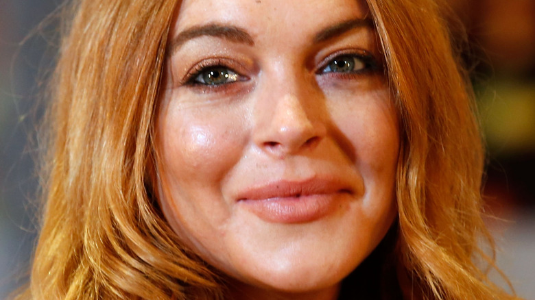 Lindsay Lohan smiling