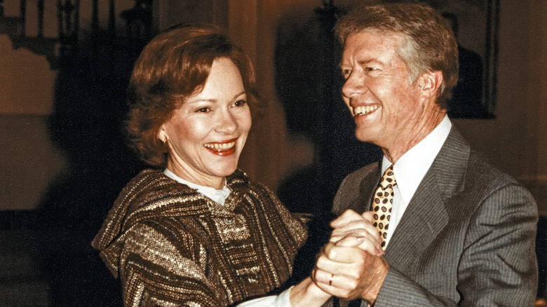 Rosalynn Carter and Jimmy Carter dancing