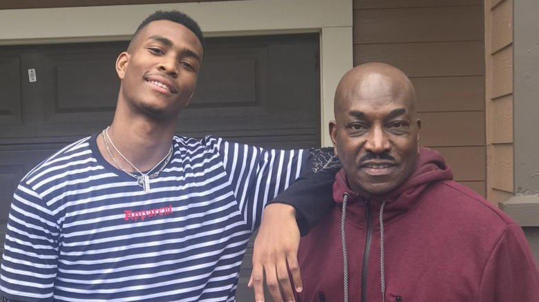 Clifton Powell Jr. photographed with his father, Clifton Powell