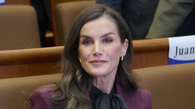 Queen Letizia of Spain attends an event promoting Spanish at Beijing Foreign Studies University on November 13, 2025, in Pekin, China (2025)